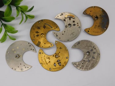 6 Vintage Watch Movement Plates WATCHMAKER WATCHMAKING TOOLS