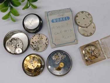 Watch Parts Including Borel Components WATCHMAKER WATCHMAKING TOOLS