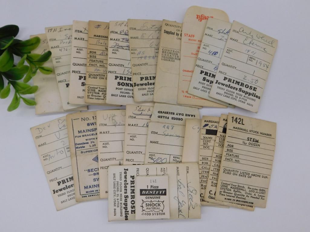 Vintage Watchmaker Supply Packaging Collection WATCHMAKER WATCHMAKING TOOLS (1 of 3)