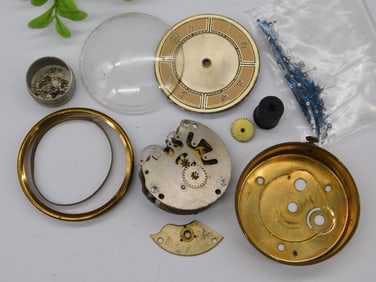Vintage Pocket Watch Parts and Components Assortment WATCHMAKER WATCHMAKING TOOLS