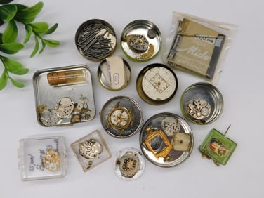Watch Parts and Cases Lot for Repair or Crafting WATCHMAKER WATCHMAKING TOOLS