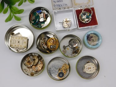 Vintage Watch Movements and Parts Collection WATCHMAKER WATCHMAKING TOOLS