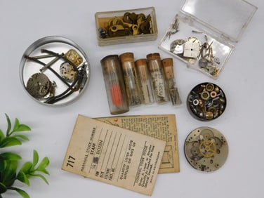 Vintage Watch Parts and Repair Materials WATCHMAKER WATCHMAKING TOOLS