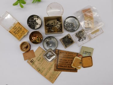 Vintage Watch Parts and Movements Collection Watchmaker Watchmaking Tools
