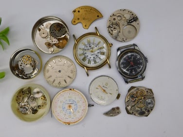 Vintage Watch Parts and Mechanical Movements Watchmaker Watchmaking Tools