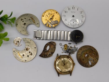 Vintage Watch Parts and Timex Quartz Watch Watchmaker Watchmaking Tools