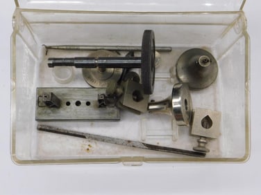 Watchmakers Lathe Tool Parts in Plastic Case Watchmaker Watchmaking Tools