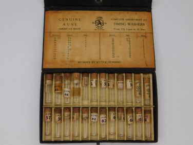 Vintage Aune Timing Washers Set in Case WATCHMAKERS WATCHMAKING TOOL