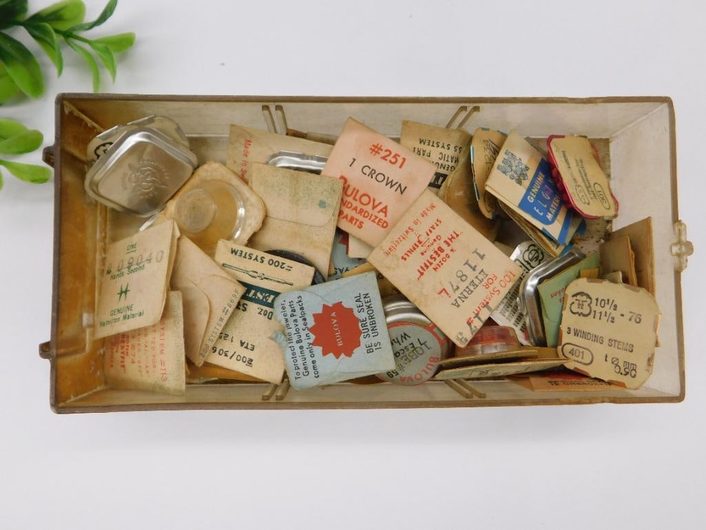 Vintage Watch Crystal and Parts Packaging WATCHMAKER WATCHMAKING TOOLS (1 of 3)