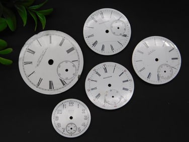 Five Vintage Pocket Watch Dials WATCHMAKER WATCHMAKING TOOLS