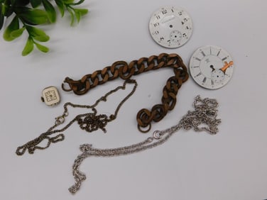 Vintage Chains, Watch Faces, and Parts WATCHMAKER WATCHMAKING TOOLS