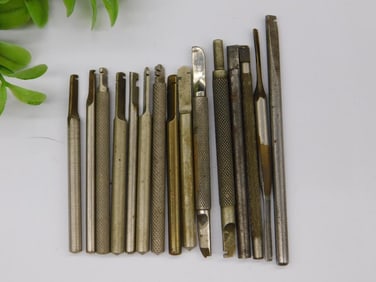14 Vintage Steel Watchmaking Punches WATCHMAKER WATCHMAKING TOOLS