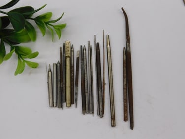 Metal Tools and Punches with Ruler Reference WATCHMAKER WATCHMAKING TOOLS