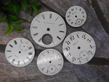 Vintage Pocket Watch Porcelain Dials WATCHMAKER WATCHMAKING TOOLS