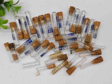 Vintage Glass Vials with Cork Stoppers WATCHMAKER WATCHMAKING TOOLS