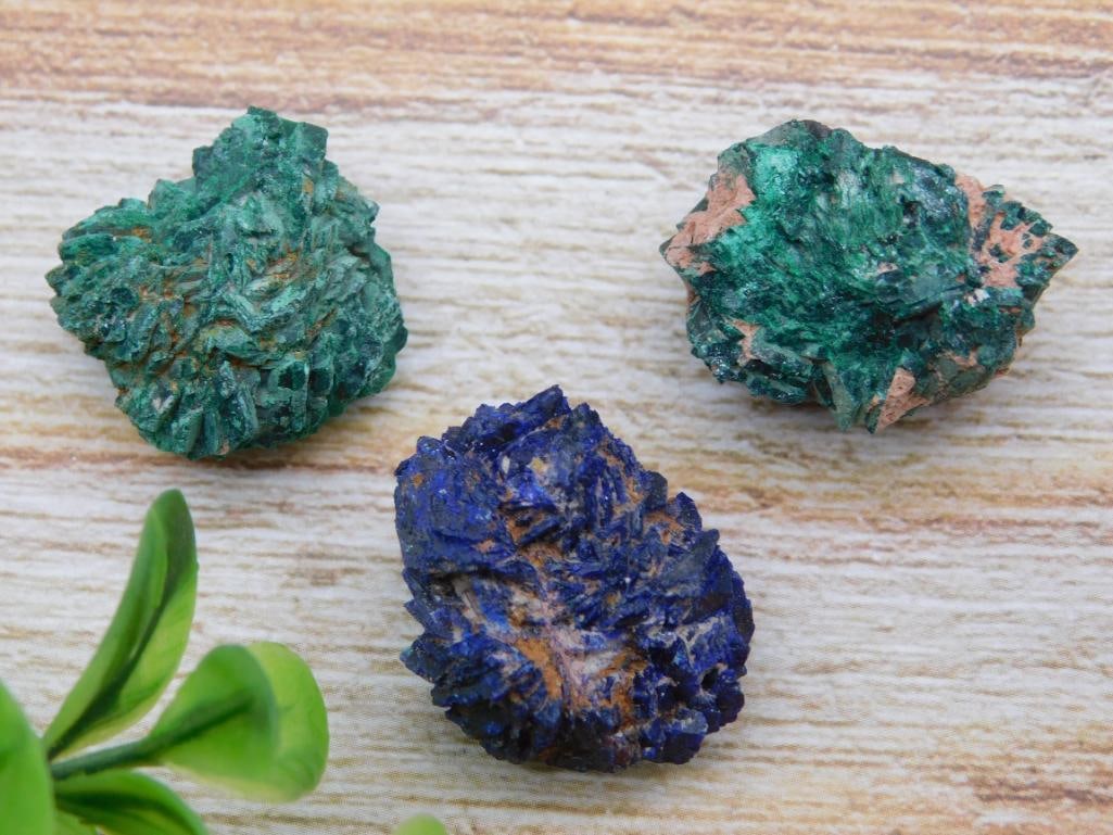 AZURITE AND MALACHITE ROCK STONE LAPIDARY SPECIMEN: AZURITE AND MALACHITE ROCK STONE LAPIDARY SPECIMEN
