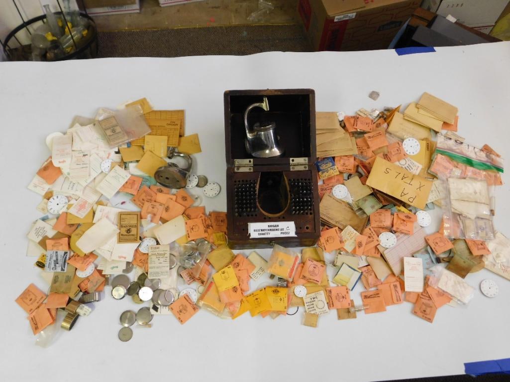 Estate Watchmaker Hoard 1000+ Pc Bulk Lot Vintage Watchmaking Tools, Parts & Repair Components (1 of 20)