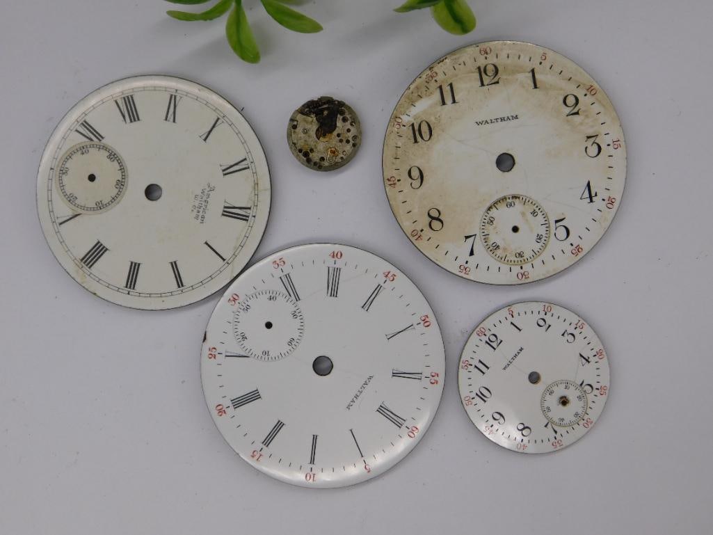 Five Vintage Watch Faces WATCHMAKER WATCHMAKING TOOLS (1 of 2)