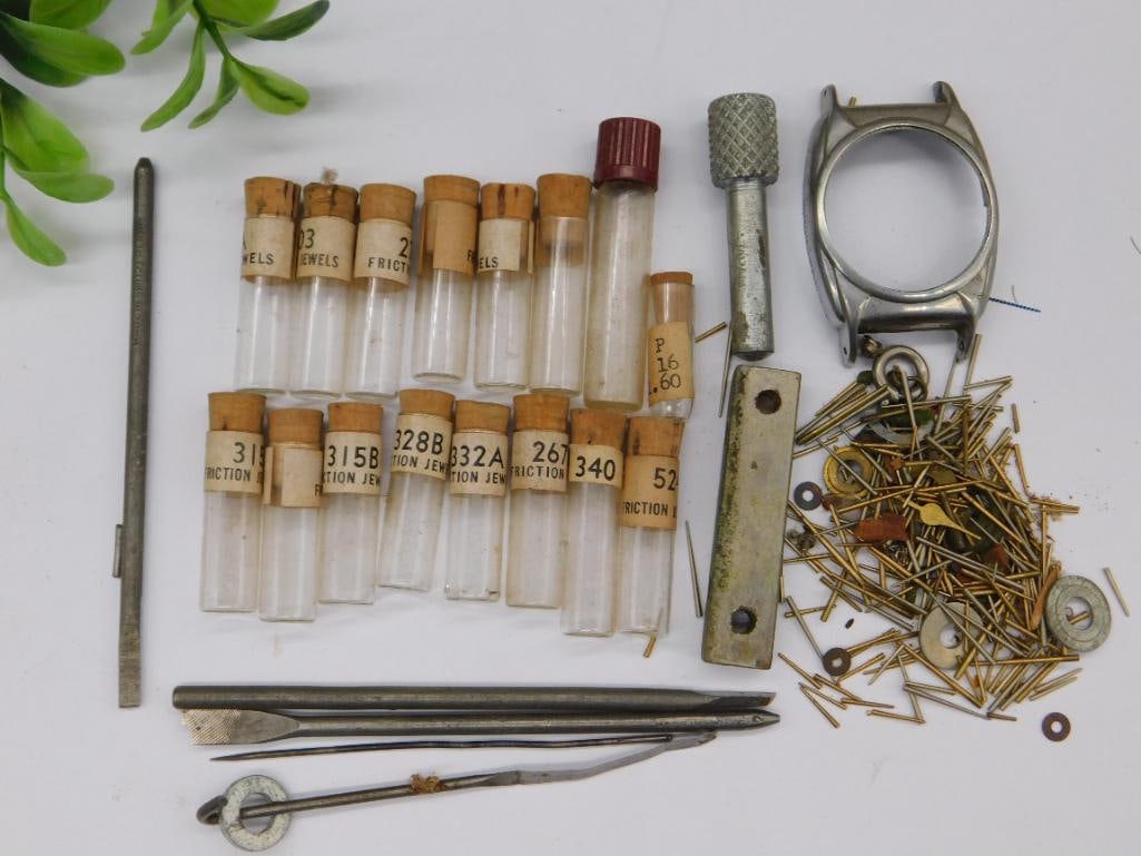 Vintage Watchmaker Tools and Parts Lot WATCHMAKER WATCHMAKING TOOLS (1 of 3)