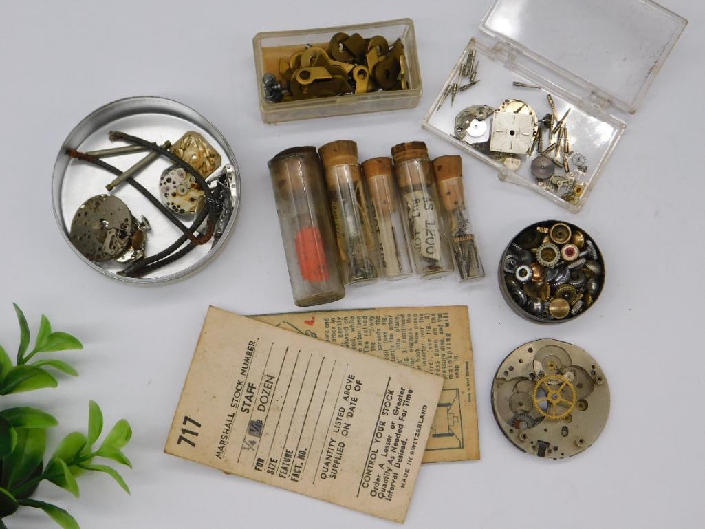 Vintage Watch Parts and Repair Materials WATCHMAKER WATCHMAKING TOOLS (1 of 2)