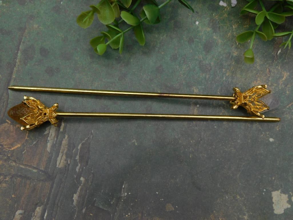 Gold-Tone Honey Bee Decorative Pins: Gold-Tone Honey Bee Decorative Pins