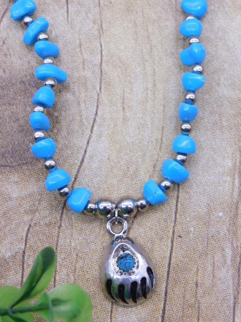 BEAR CLAW PENDANT NECKLACE ROCK STONE LAPIDARY SPECIMEN: BEAR CLAW PENDANT NECKLACE ROCK STONE LAPIDARY SPECIMEN