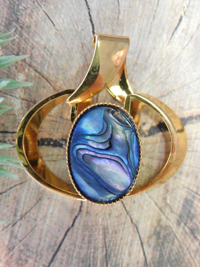 ABALONE PENDANT ROCK STONE LAPIDARY SPECIMEN: ABALONE PENDANT ROCK STONE LAPIDARY SPECIMEN