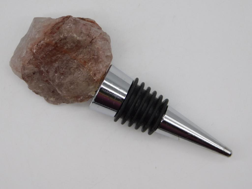 STONE WINE BOTTLE STOPPER ROCK STONE LAPIDARY SPECIMEN: STONE WINE BOTTLE STOPPER ROCK STONE LAPIDARY SPECIMEN