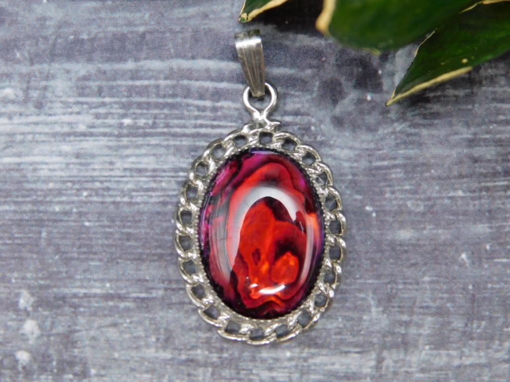 ABALONE STONE PENDANT ROCK STONE LAPIDARY SPECIMEN: ABALONE STONE PENDANT ROCK STONE LAPIDARY SPECIMEN