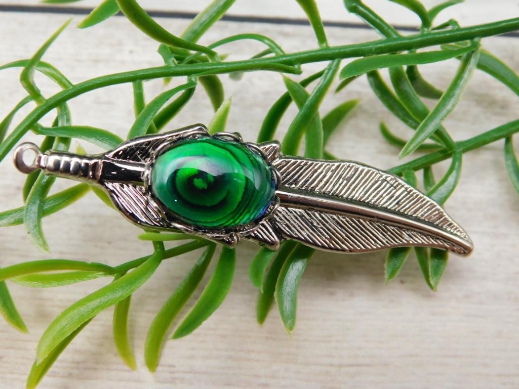 ABALONE STONE FEATHER PENDANT ROCK STONE LAPIDARY SPECIMEN: ABALONE STONE FEATHER PENDANT ROCK STONE LAPIDARY SPECIMEN