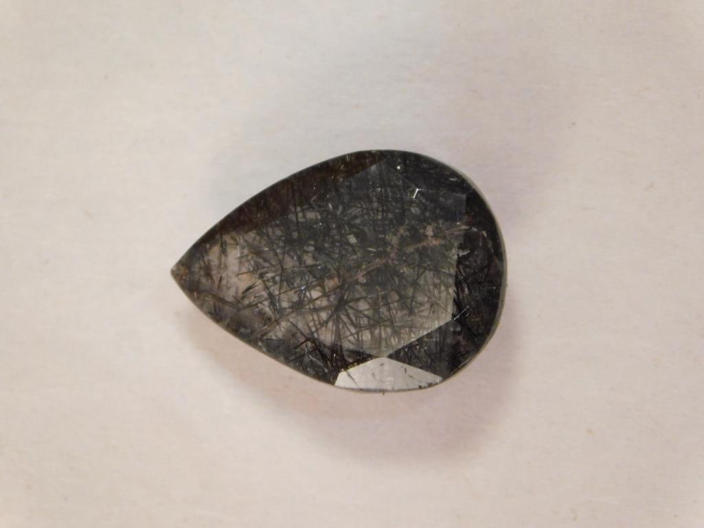 TOURMALATED QUARTZ ROCK STONE LAPIDARY SPECIMEN: TOURMALATED QUARTZ ROCK STONE LAPIDARY SPECIMEN