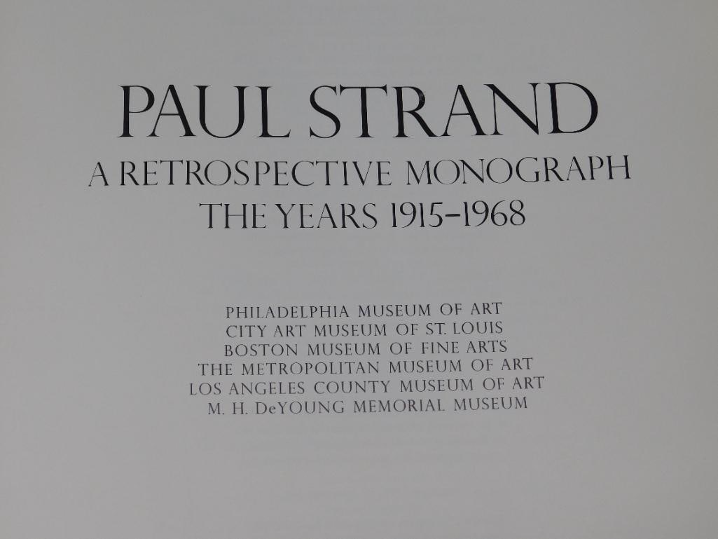 Paul Strand: A Retrospective Monograph Book, 1915-1968: Paul Strand: A Retrospective Monograph Book, 1915-1968