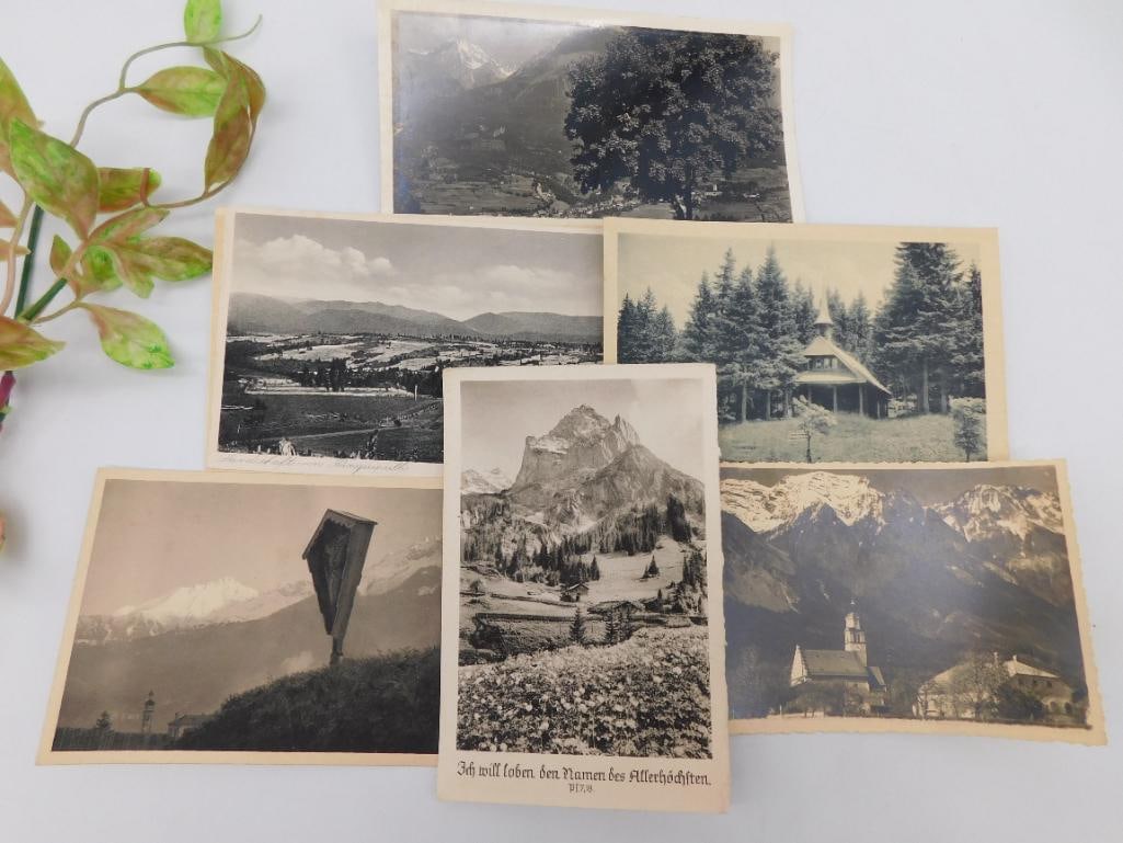 Set of 6 Vintage Black and White Landscape Postcards: Set of 6 Vintage Black and White Landscape Postcards