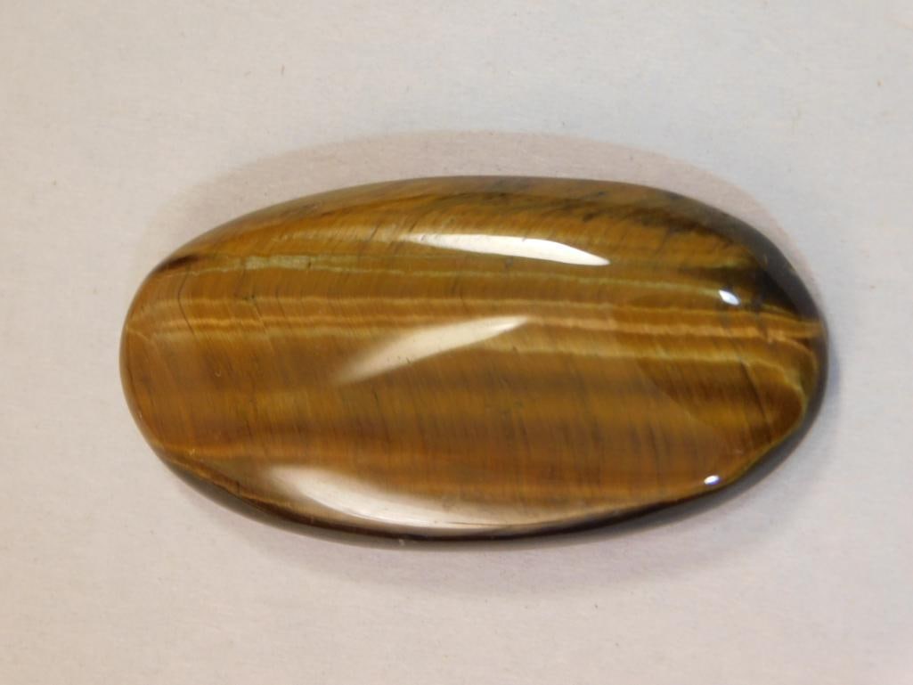 TIGER EYE CABOCHON ROCK STONE LAPIDARY SPECIMEN: TIGER EYE CABOCHON ROCK STONE LAPIDARY SPECIMEN