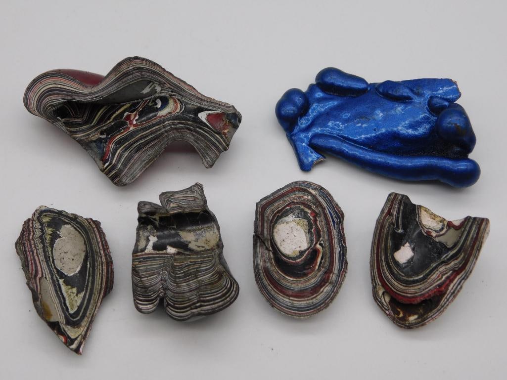 FORDITE MOTOR CITY AGATE ROCK STONE LAPIDARY SPECIMEN: FORDITE MOTOR CITY AGATE ROCK STONE LAPIDARY SPECIMEN