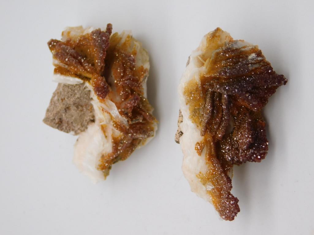 VANADINITE AND BARITE ROCK STONE LAPIDARY SPECIMEN: VANADINITE AND BARITE ROCK STONE LAPIDARY SPECIMEN