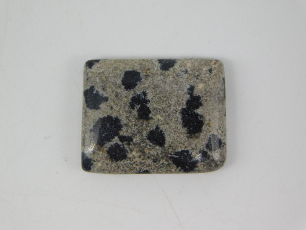 DALMATION JASPER CABOCHON ROCK STONE LAPIDARY SPECIMEN: DALMATION JASPER CABOCHON ROCK STONE LAPIDARY SPECIMEN