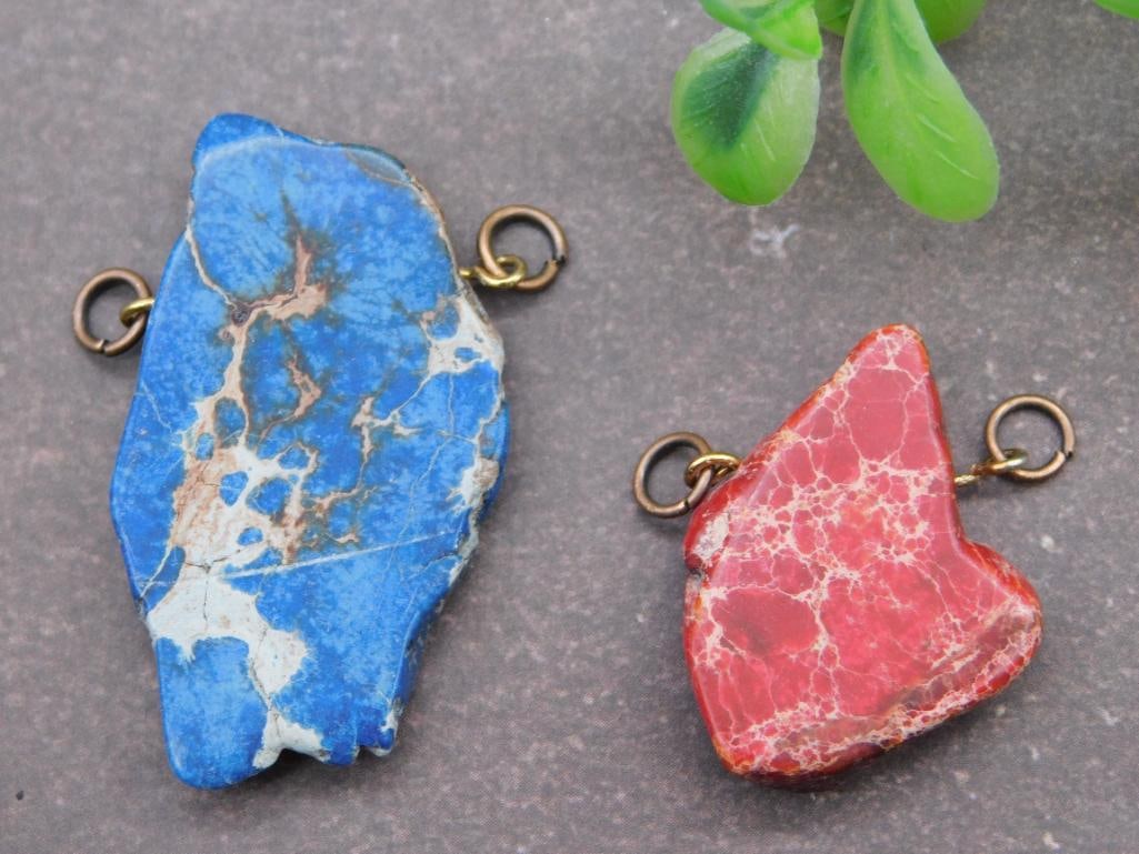 IMPRESSION JASPER PENDANTS ROCK STONE LAPIDARY SPECIMEN: IMPRESSION JASPER PENDANTS ROCK STONE LAPIDARY SPECIMEN