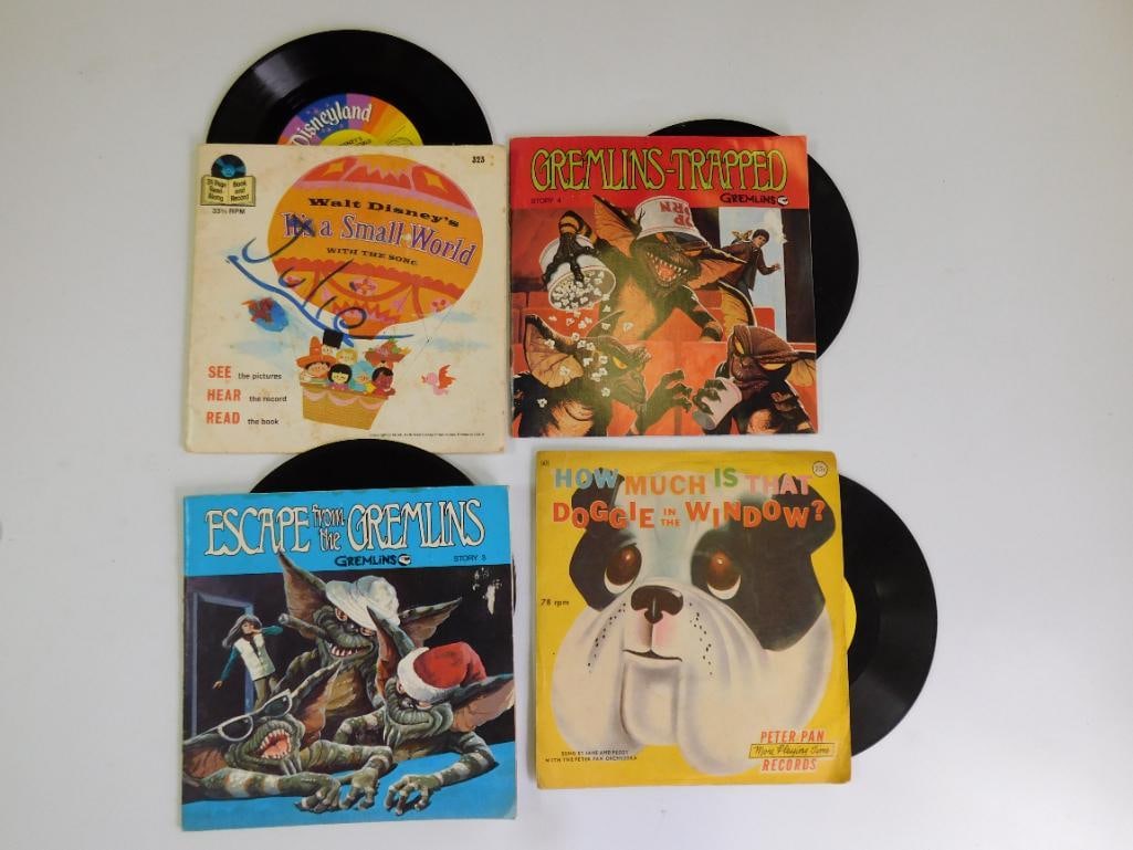 LOT OF FOUR CHILDRENS STORY RECORDS VINTAGE ANTIQUE: LOT OF FOUR CHILDRENS STORY RECORDS VINTAGE ANTIQUE