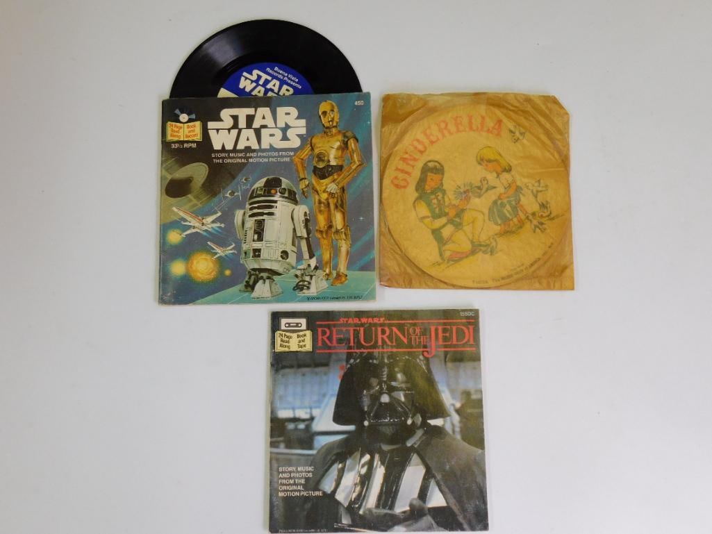 LOT OF THREE CHILDRENS BOOK RECORDS RETRO COLLECTIBLES: LOT OF THREE CHILDRENS BOOK RECORDS RETRO COLLECTIBLES