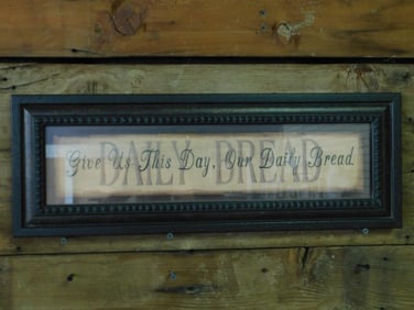 Framed Wall Art With Give Us This Day Quote