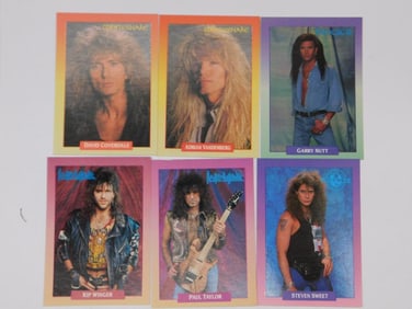 6 1991 Rockcards Featuring Prominent Musicians