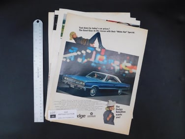 1968 Dodge Charger Advertisement Pages Collection Automobilia