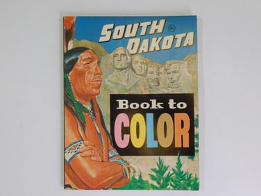 SOUTH DAKOTA BOOK TO COLOR COLORING BOOK VINTAGE ANTIQUE
