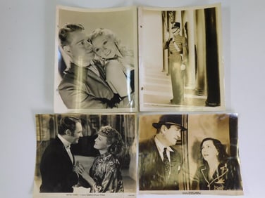 LOT OF FOUR BLACK AND WHITE MOVIE STILLS FROM CLASSIC FILMS