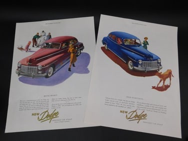 DODGE ADVERTISING INSERT VINTAGE ANTIQUE AUTOMOBILIA EPHEMERA