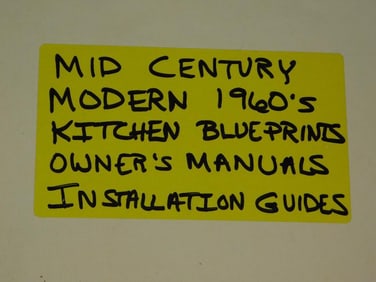Mid-Century Modern 1960s Kitchen Documentation Set
