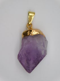 AMETHYST PENDANT ROCK STONE LAPIDARY SPECIMEN