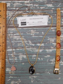 MIXED JEWELRY LOT ROCK STONE LAPIDARY SPECIMEN