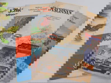 Collection of Four Vintage Road Maps